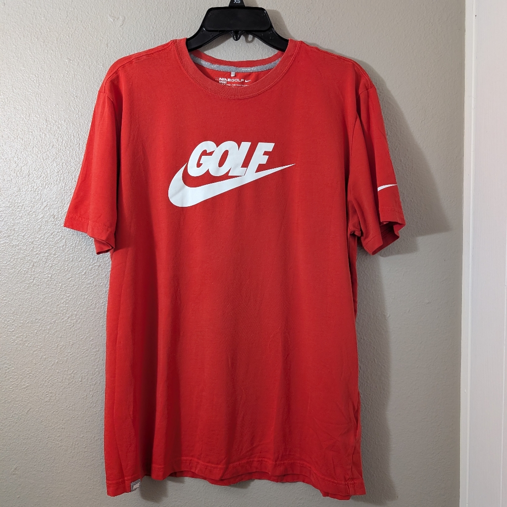 Nike Red Golf Tee  Mens Short Sleeve